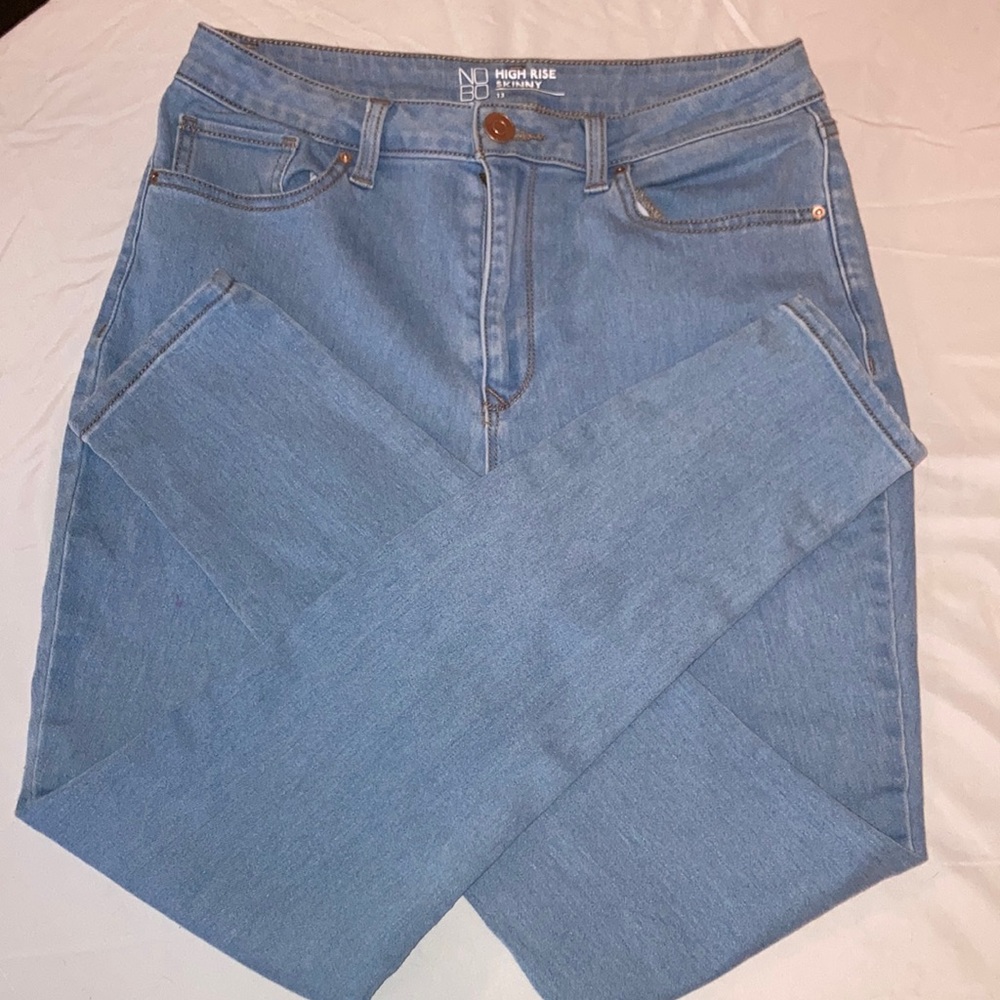 Skinny high-rise jeans